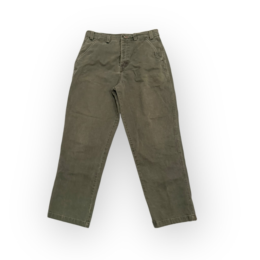 Vtg Y2K The North Face Men’s Olive Green Cotton Canvas Pants Size 34 Outdoor​ - Picture 2 of 10